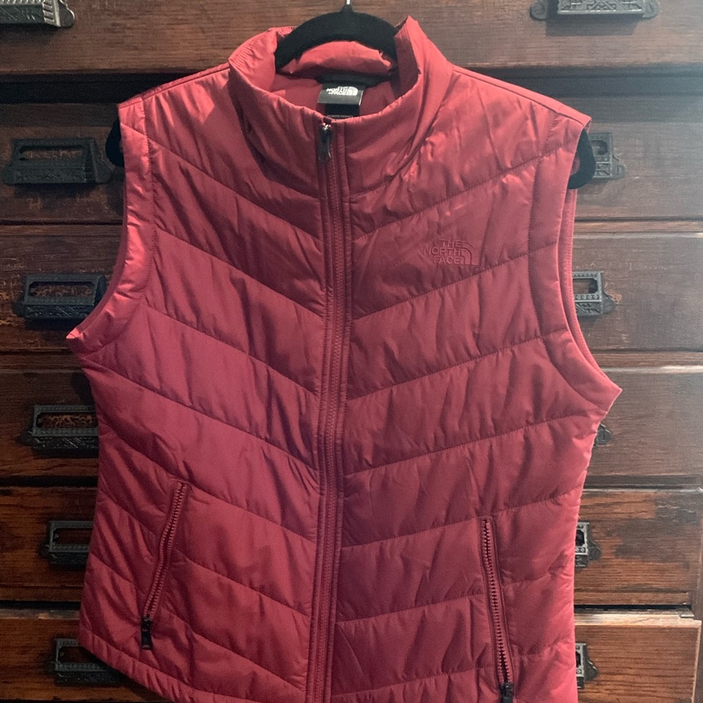 The North Face Burgundy Puffer Vest